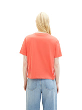 Afbeelding in Gallery-weergave laden, TOM TAILOR DENIM BOXY LOGO T-SHIRT plain red
