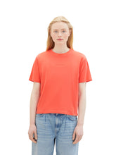 Afbeelding in Gallery-weergave laden, TOM TAILOR DENIM BOXY LOGO T-SHIRT plain red
