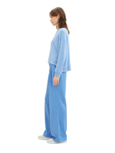 Afbeelding in Gallery-weergave laden, TOM TAILOR DENIM PLEATED WIDE LEG PANTS sicilian blue
