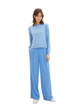 Afbeelding in Gallery-weergave laden, TOM TAILOR DENIM PLEATED WIDE LEG PANTS sicilian blue
