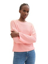 Load image into Gallery viewer, TOM TAILOR DENIM TAPE YARN PULLOVER crystal pink
