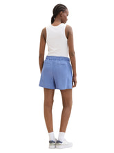 Load image into Gallery viewer, TOM TAILOR DENIM INDIGO PAPER BAG SHORTS bright mid blue chambray
