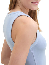 Load image into Gallery viewer, TOM TAILOR DENIM DYED RIB TOP dusty cornflower
