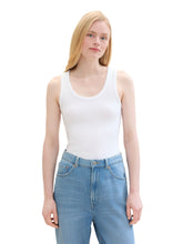 Load image into Gallery viewer, TOM TAILOR DENIM DYED RIB TOP white
