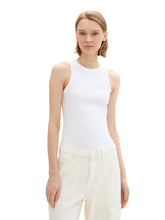 Load image into Gallery viewer, TOM TAILOR DENIM COATED RIB TOP white
