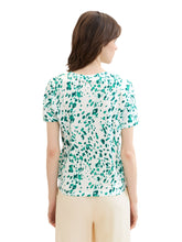 Afbeelding in Gallery-weergave laden, TOM TAILOR DENIM PRINTED KNOT T-SHIRT abstract white dot print
