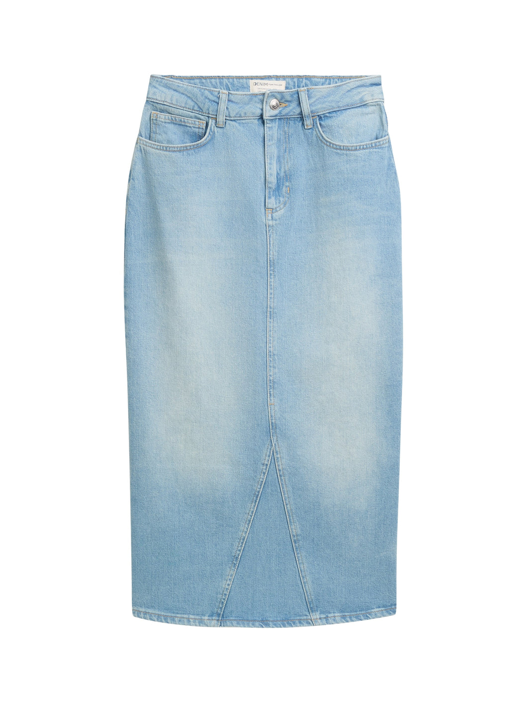 TOM TAILOR DENIM MIDI DENIM SKIRT used mid stone blue