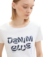 Afbeelding in Gallery-weergave laden, TOM TAILOR DENIM PRINTED BASIC T-SHIRT white
