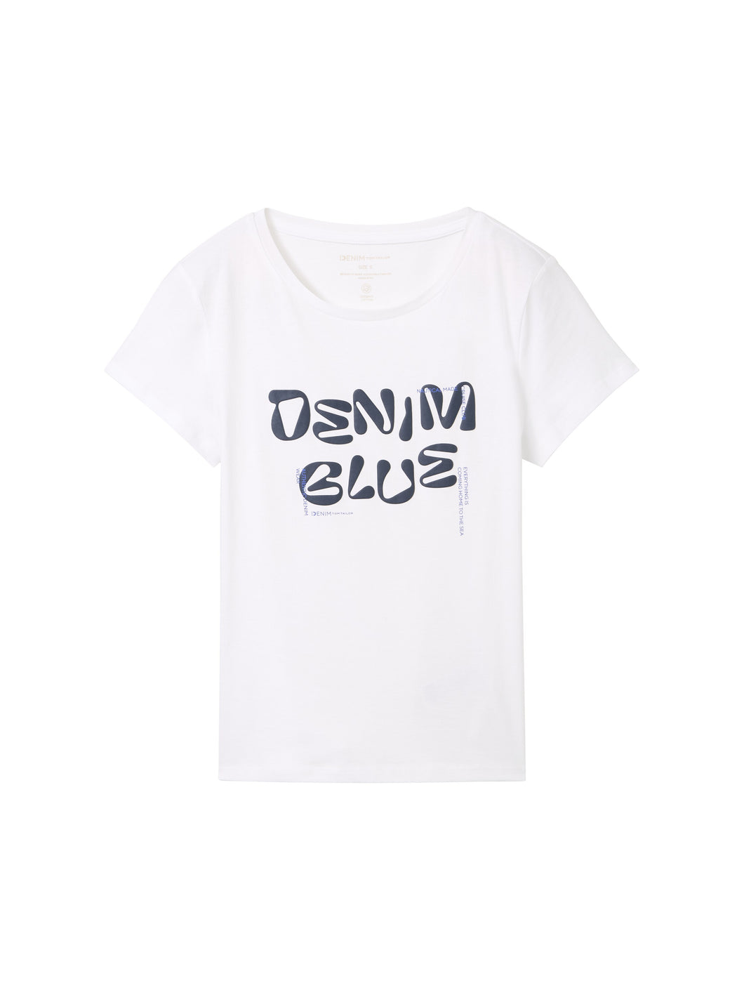 TOM TAILOR DENIM PRINTED BASIC T-SHIRT white