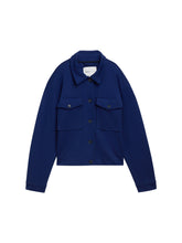 Afbeelding in Gallery-weergave laden, TOM TAILOR DENIM HERRINGBONE SHIRT BLAZER blue herringbone structure
