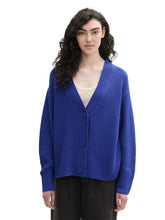 Load image into Gallery viewer, TOM TAILOR DENIM V-NECK CARDIGAN anemone blue
