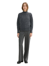 Load image into Gallery viewer, TOM TAILOR DENIM HAIRY MOCK NECK PULLOVER shale grey melange
