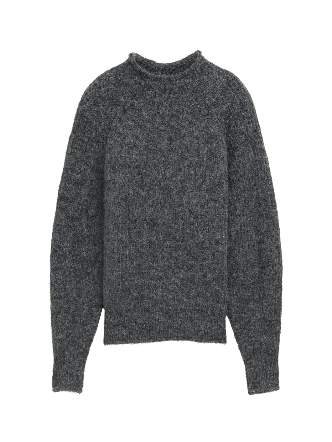 TOM TAILOR DENIM HAIRY MOCK NECK PULLOVER shale grey melange