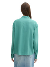 Afbeelding in Gallery-weergave laden, TOM TAILOR DENIM OPEN COLLAR BLOUSE dark pacific teal
