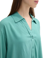 Afbeelding in Gallery-weergave laden, TOM TAILOR DENIM OPEN COLLAR BLOUSE dark pacific teal
