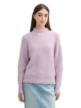 Load image into Gallery viewer, TOM TAILOR DENIM HAIRY MOCK NECK PULLOVER light lilac melange
