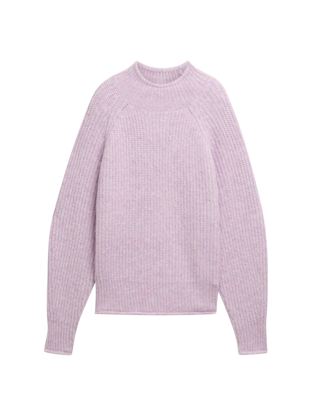 TOM TAILOR DENIM HAIRY MOCK NECK PULLOVER light lilac melange