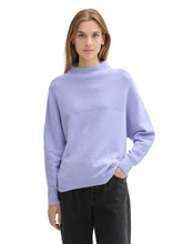 Load image into Gallery viewer, TOM TAILOR STRUCTURED BATWING PULLOVER soft lilac melange
