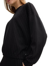 Load image into Gallery viewer, TOM TAILOR DENIM PINSTRIPE SWEATSHIRT black grey pinstripe
