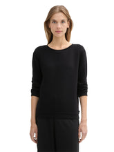 Afbeelding in Gallery-weergave laden, TOM TAILOR STRUCTURED SWEAT deep black
