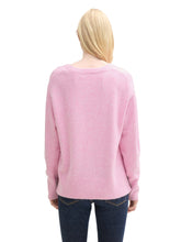 Afbeelding in Gallery-weergave laden, TOM TAILOR DENIM COZY V-NECK PULLOVER soft pink melange
