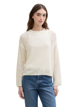 Load image into Gallery viewer, TOM TAILOR DENIM TAPE YARN PULLOVER off white
