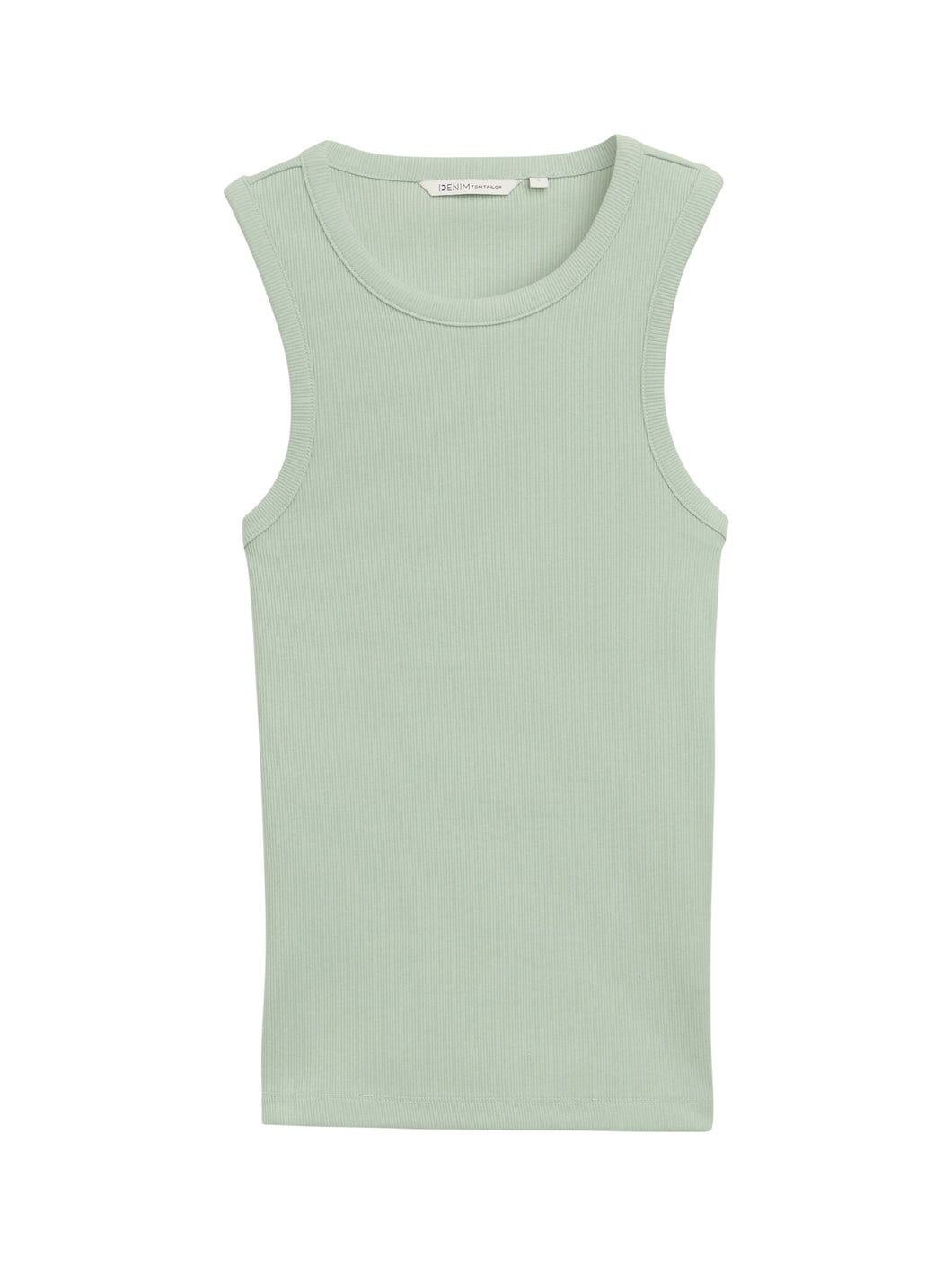 TOM TAILOR DENIM RACERBACK RIB TOP fresh mint green
