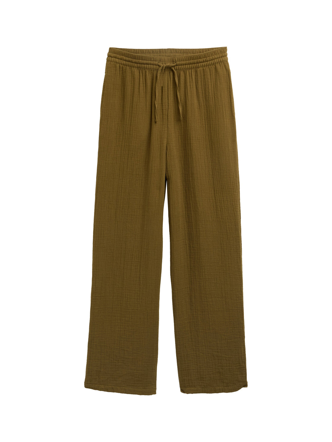 TOM TAILOR DENIM TEXTURED SOFT PANTS golden olive green