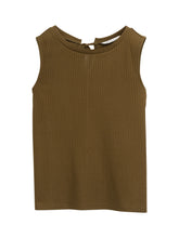 Afbeelding in Gallery-weergave laden, TOM TAILOR DENIM STRUCTURED TOP WITH BOW golden olive green
