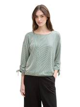 Afbeelding in Gallery-weergave laden, TOM TAILOR DENIM STRUCTURED STRIPE T-SHIRT green white small stripe
