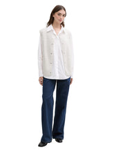 Afbeelding in Gallery-weergave laden, TOM TAILOR DENIM POPLIN SHIRT WITH POCKET white
