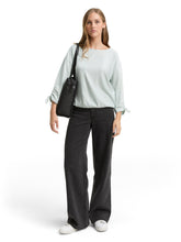 Afbeelding in Gallery-weergave laden, TOM TAILOR DENIM STRUCTURED STRIPE T-SHIRT small mint white stripe
