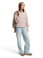 Afbeelding in Gallery-weergave laden, TOM TAILOR DENIM STRUCTURED STRIPE T-SHIRT small dusty rose white
