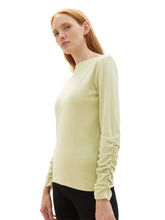 Afbeelding in Gallery-weergave laden, TOM TAILOR DENIM COZY LONGSLEEVE WITH GATHERING dusty pear green melange
