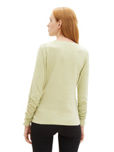 Afbeelding in Gallery-weergave laden, TOM TAILOR DENIM COZY LONGSLEEVE WITH GATHERING dusty pear green melange
