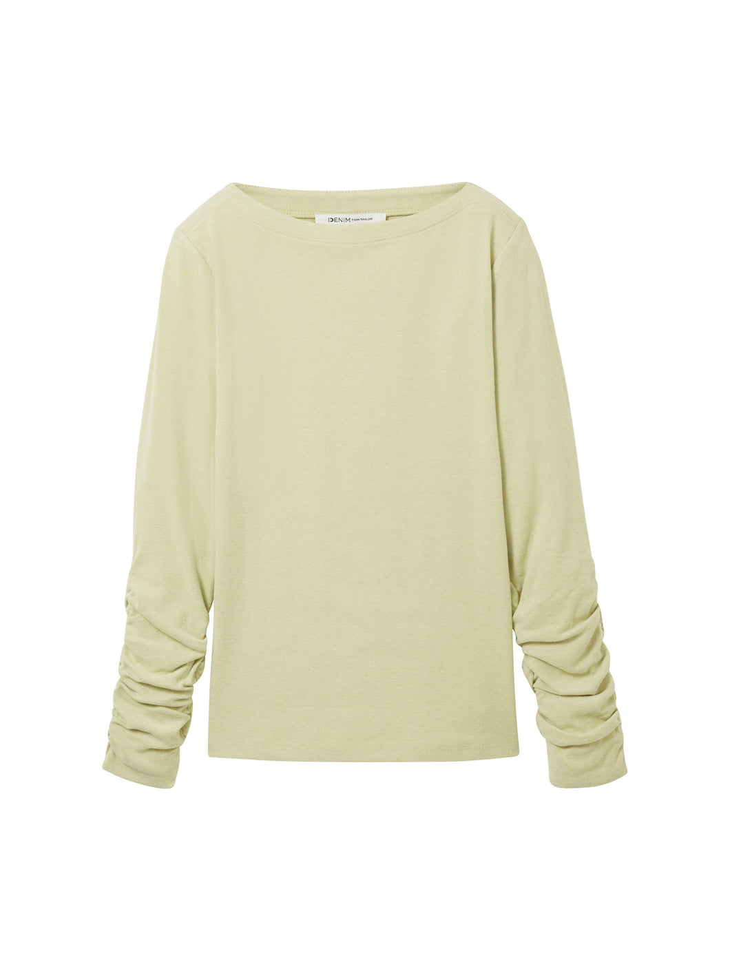 TOM TAILOR DENIM COZY LONGSLEEVE WITH GATHERING dusty pear green melange