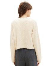 Load image into Gallery viewer, TOM TAILOR DENIM CURLY HAIRY CARDIGAN soft neutral beige
