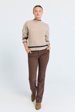 Load image into Gallery viewer, FREEQUENT BROEK ISADORA BOOTCUT FULL LENGTH FLARED LEGS coffee bean
