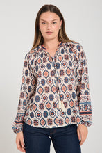 Afbeelding in Gallery-weergave laden, FREEQUENT BLOUSE NOMES STRUCTURED PRINT moonbeam w. baked apple
