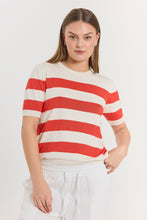 Afbeelding in Gallery-weergave laden, FREEQUENT PULLOVER PIXIE BOLD STRIPE star off white w. bittersweet
