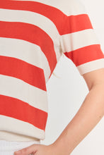 Afbeelding in Gallery-weergave laden, FREEQUENT PULLOVER PIXIE BOLD STRIPE star off white w. bittersweet
