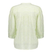 Afbeelding in Gallery-weergave laden, GEISHA BLOUSE STRIPED WITH LUREX off white/lime
