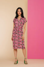 Load image into Gallery viewer, GEISHA DRESS purple/sand
