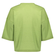 Afbeelding in Gallery-weergave laden, GEISHA BASIC PULLOVER 3/4 SLEEVES light olive
