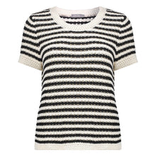 Afbeelding in Gallery-weergave laden, GEISHA KNITTED TOP S/S black/white

