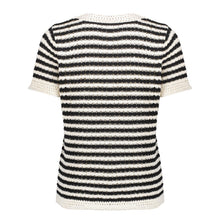 Afbeelding in Gallery-weergave laden, GEISHA KNITTED TOP S/S black/white

