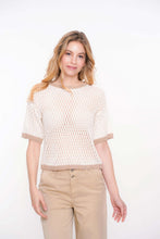 Load image into Gallery viewer, GEISHA PULLOVER CROCHET 2 COLORS off white/beige
