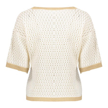 Load image into Gallery viewer, GEISHA PULLOVER CROCHET 2 COLORS off white/beige
