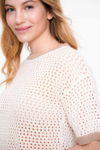 Load image into Gallery viewer, GEISHA PULLOVER CROCHET 2 COLORS off white/beige
