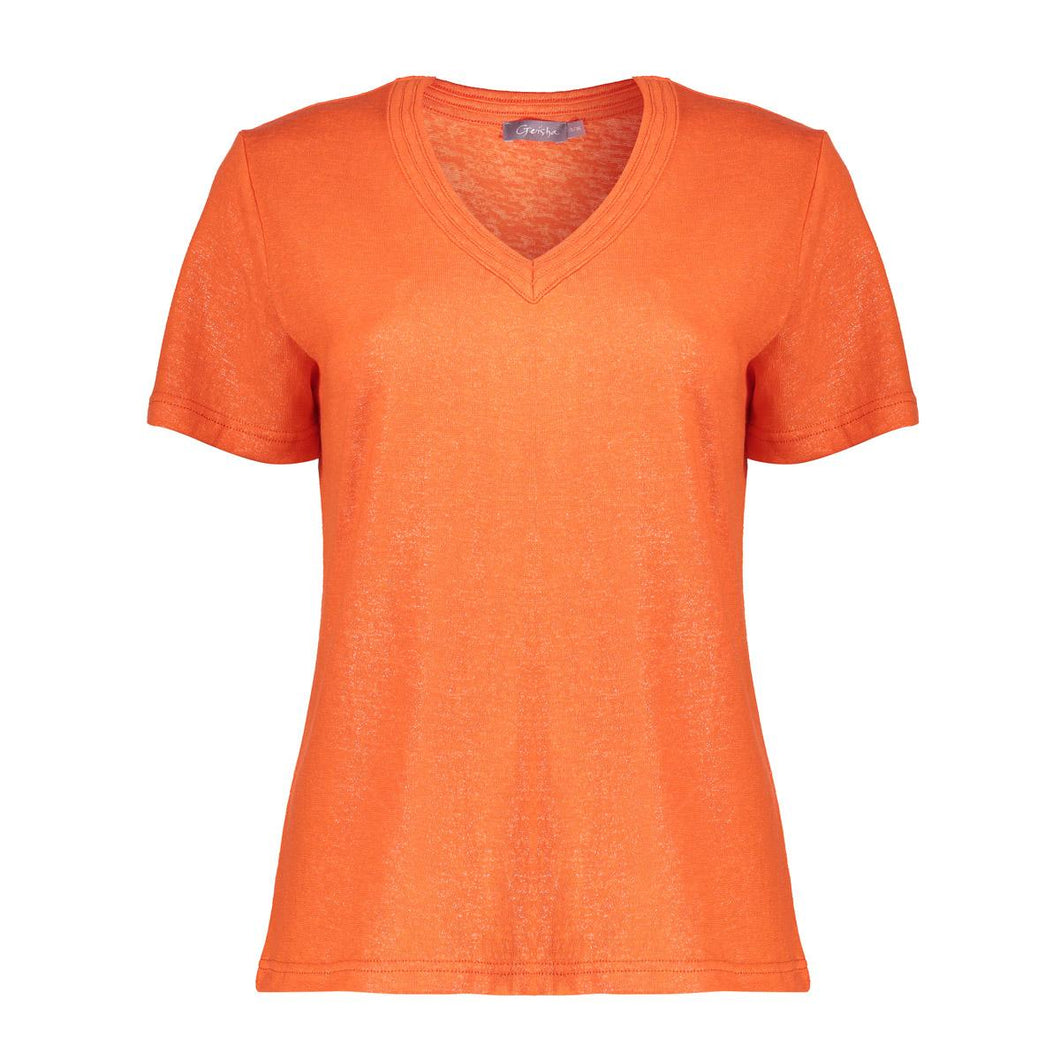 GEISHA SHIRT cassis/orange